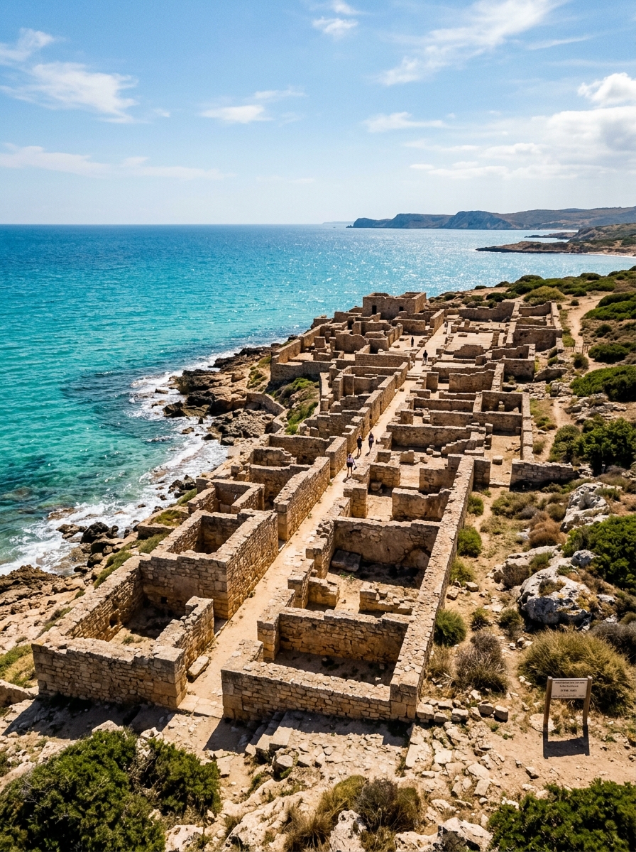 Ancient Punic city of Kerkouane ruins